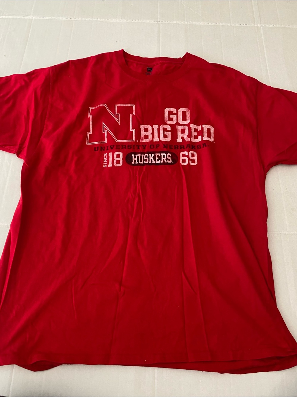Huskers 'Go Big Red' Red T‑Shirt Nebraska Football XL